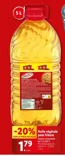 Lidl Vita D'or Huile végétale pour friture offre