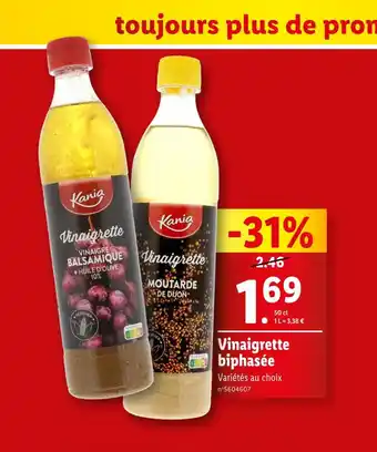 Lidl Kania Vinaigrette biphasée offre