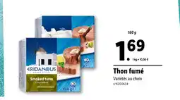 Lidl ERIDANOUS Thon fumé offre