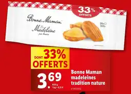Lidl Bonne Maman Madeleines tradition nature offre