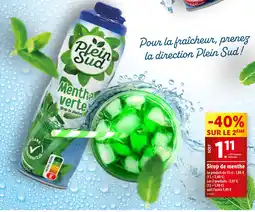 Lidl Plein Sud Sirop de menthe offre