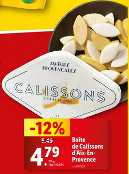Lidl Boîte de Calissons d’Aix-EnProvence offre