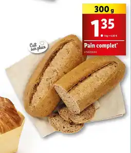 Lidl Pain complet offre