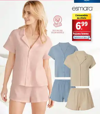 Lidl ESMARA Pyjama femme offre