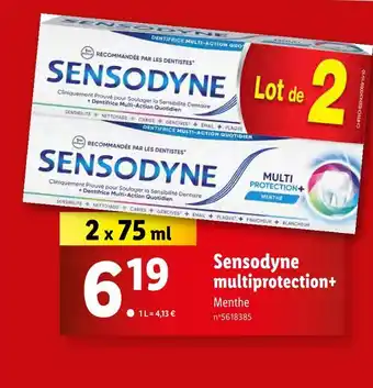 Lidl Sensodyne Sensodyne multiprotection+ offre