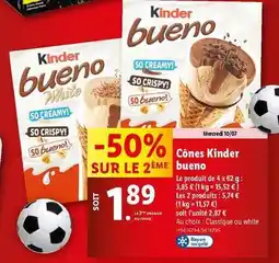 Lidl Ferrero - cônes kinder bueno offre