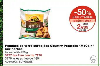 Monoprix McCain Pommes de terre surgelées Country Potatoes aux herbes offre