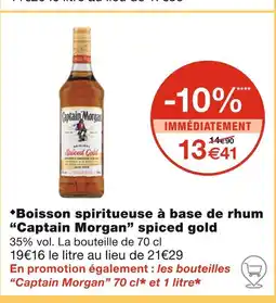 Monoprix Captain Morgan Boisson spiritueuse à base de rhum spiced gold offre