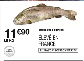 Monoprix Truite rose portion offre