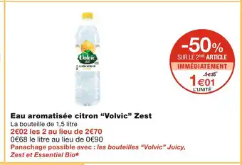Monoprix Volvic Eau aromatisée citron Zest offre