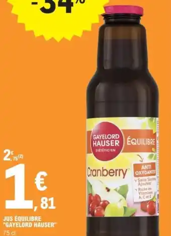 E.Leclerc JUS ÉQUILIBRE "GAYELORD HAUSER" offre
