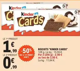 E.Leclerc BISCUITS "KINDER CARDS" offre