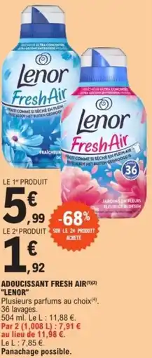 E.Leclerc ADOUCISSANT FRESH AIR(1)(2) "LENOR" offre
