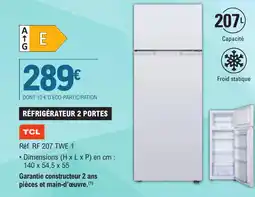 E.Leclerc RÉFRIGÉRATEUR 2 PORTES offre