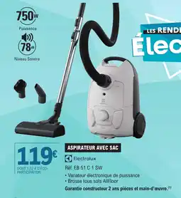 E.Leclerc ASPIRATEUR AVEC SAC offre