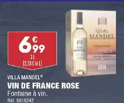 ALDI VILLA MANDEL® VIN DE FRANCE ROSE Fontaine à vin. offre