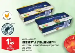 ALDI DESSERT À L'ITALIENNE offre