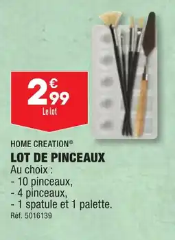 ALDI LOT DE PINCEAUX offre