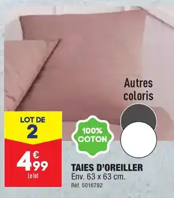ALDI TAIES D'OREILLER offre