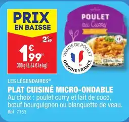 ALDI PLAT CUISINÉ MICRO-ONDABLE offre