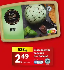 Lidl Glace menthe copeaux de chocolat offre