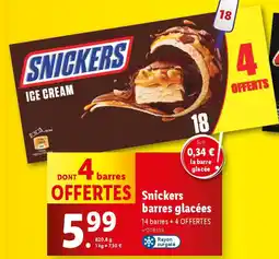 Lidl Snickers barres glacées offre