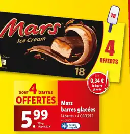 Lidl Mars barres glacées offre