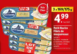 Lidl Petit Navire Filets de maquereaux offre