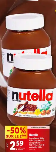 Lidl Nutella offre