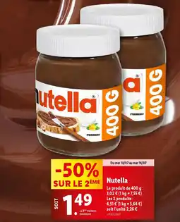 Lidl Nutella offre