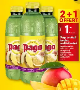 Lidl Pago cocktail tropical multivitaminé offre