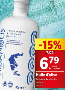 Lidl Huile d'olive offre