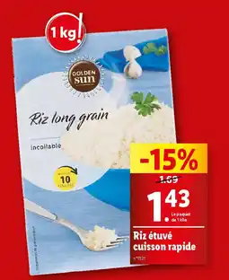 Lidl Riz étuvé cuisson rapide offre