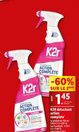 Lidl K2R détachant action complète* offre