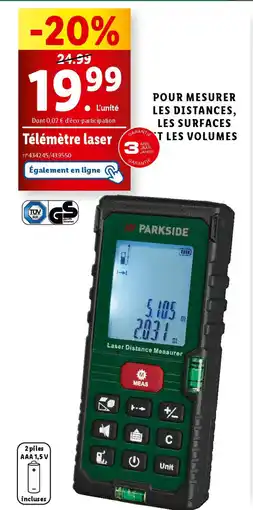 Lidl Télémètre laser offre