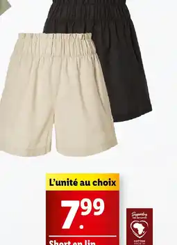 Lidl Short en lin offre