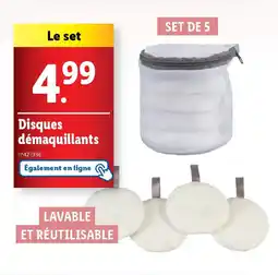 Lidl Disques démaquillants offre