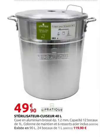 Rural Master STÉRILISATEUR-CUISEUR 40 L offre