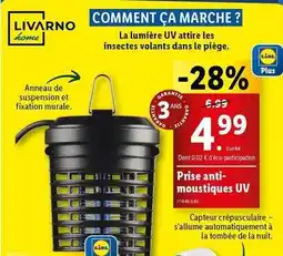 Lidl Livarno home - prise anti- moustiques uv offre