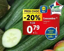 Lidl Concombre offre