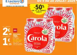 E.Leclerc Express EAU DE SOURCE GAZEUSE "CAROLA" offre