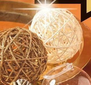 Centrakor La boule rotin avec paillettes offre