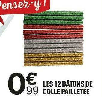 Centrakor Les 12 bâtons de colle pailletée offre