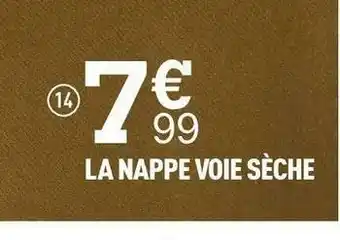 Centrakor La nappe voie sèche offre