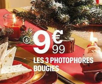 Les 3 photophores bougies