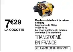 Monoprix Moules cuisinées à la crème d’Isigny offre