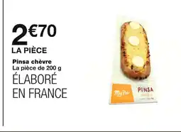 Monoprix Pinsa chèvre offre
