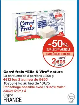 Monoprix Elle & Vire Carré frais nature offre