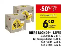 Supeco LEFFE BIÈRE BLONDE offre
