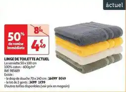 Auchan Supermarché Actuel - linge de toilette offre